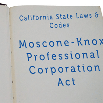 See the Moscone-Knox Professional Corporation Act here!